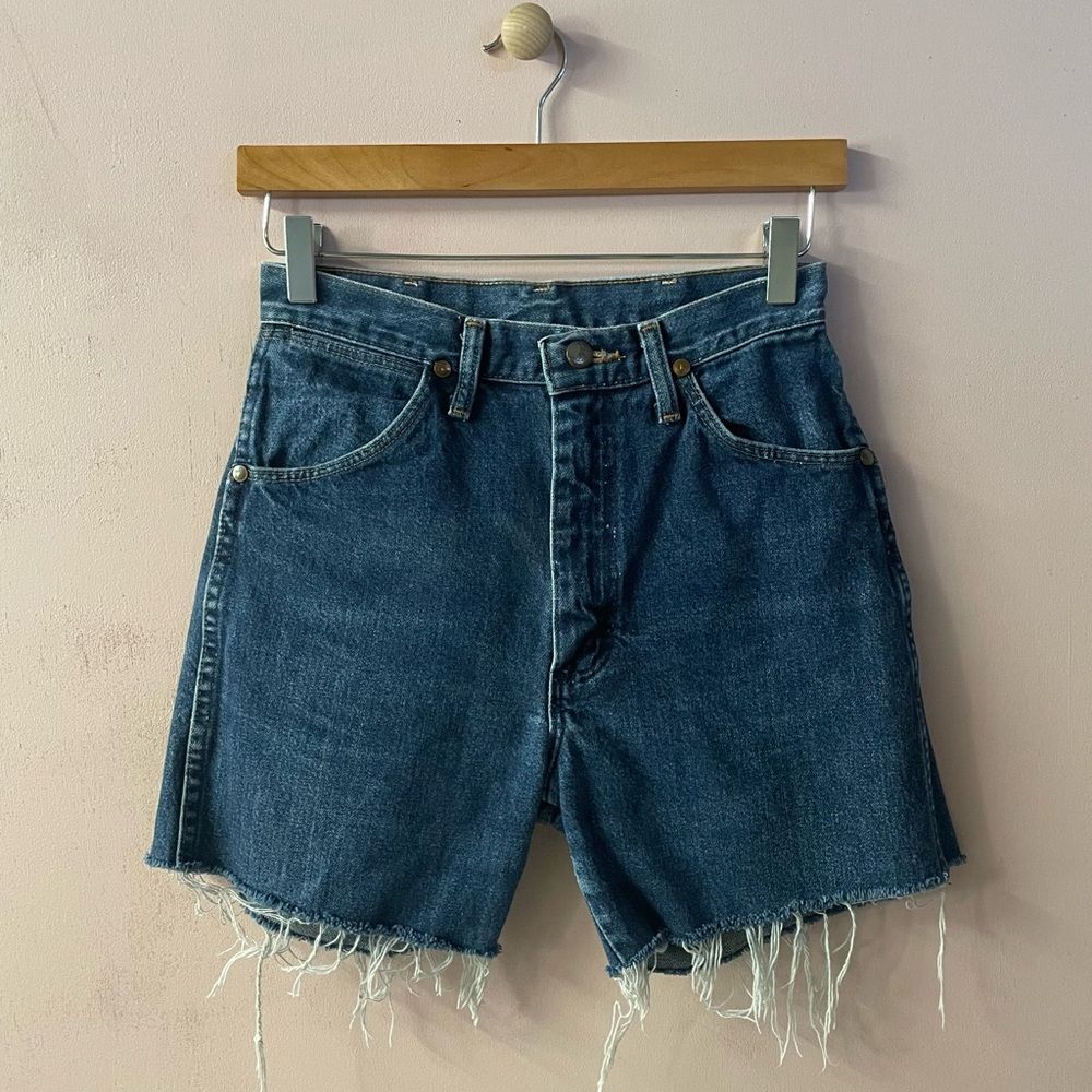 Vintage Denim Blue Women's Wrangler Shorts - Picture 8 of 11